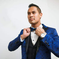Blue Silk Tuxedo